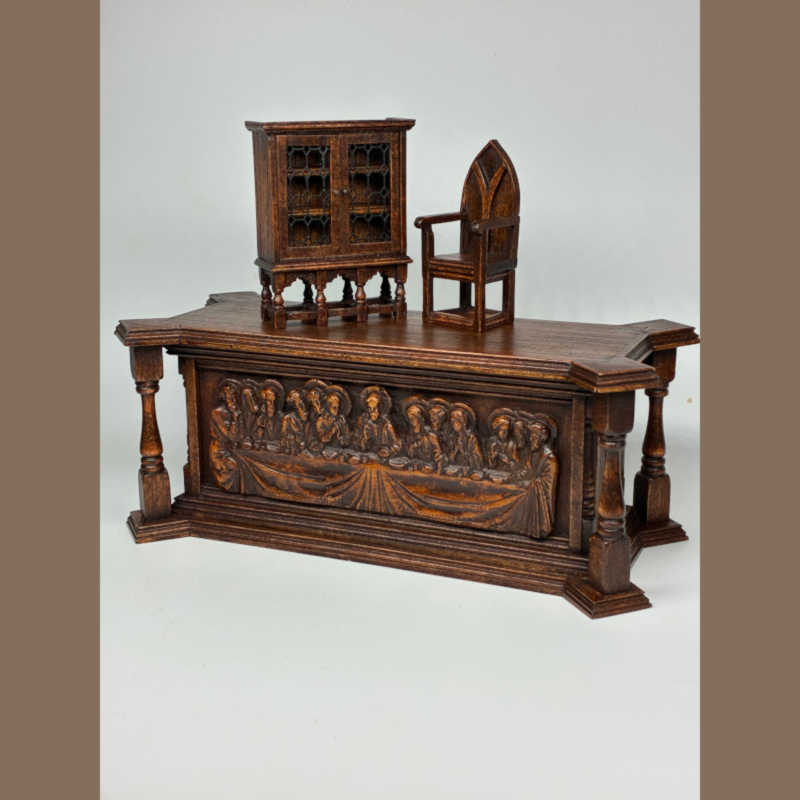 Distressed 16th C. & Country-style hand-crafted furniture.