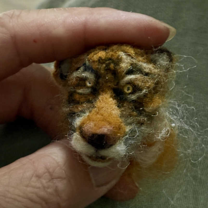 1/12th scale Hand made felted animals, butterfly displays & cases, Felted squirrels, mice & owls.